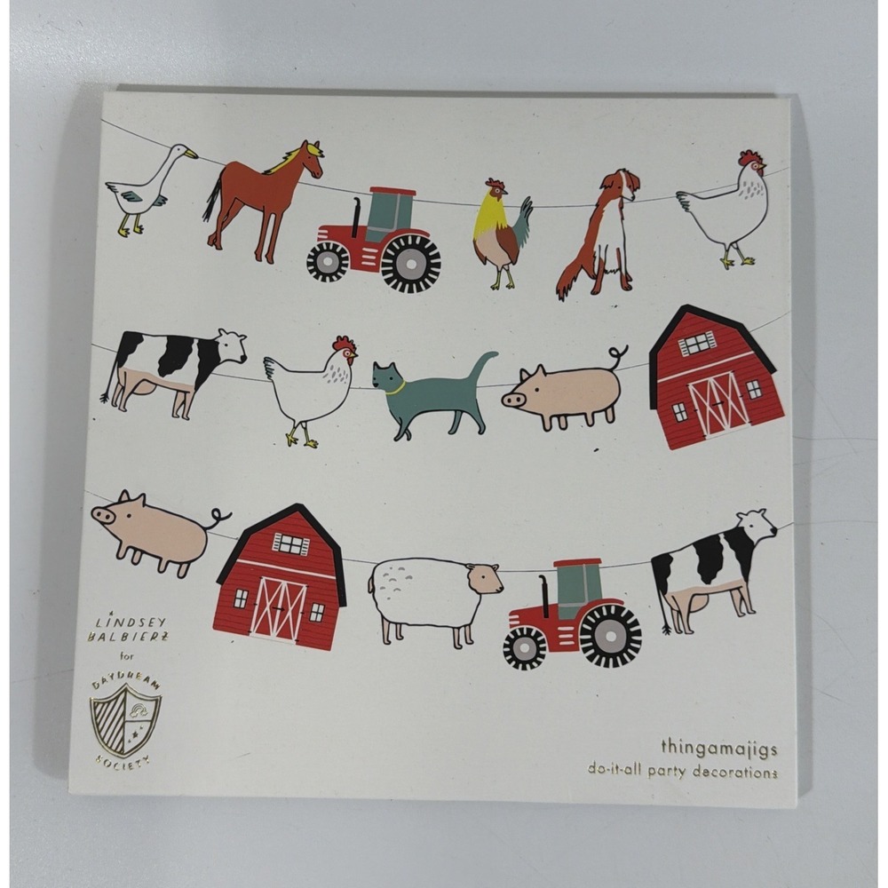 On The Farm Animals Kids Party Theme Hanging Garland Daydream Society 20'